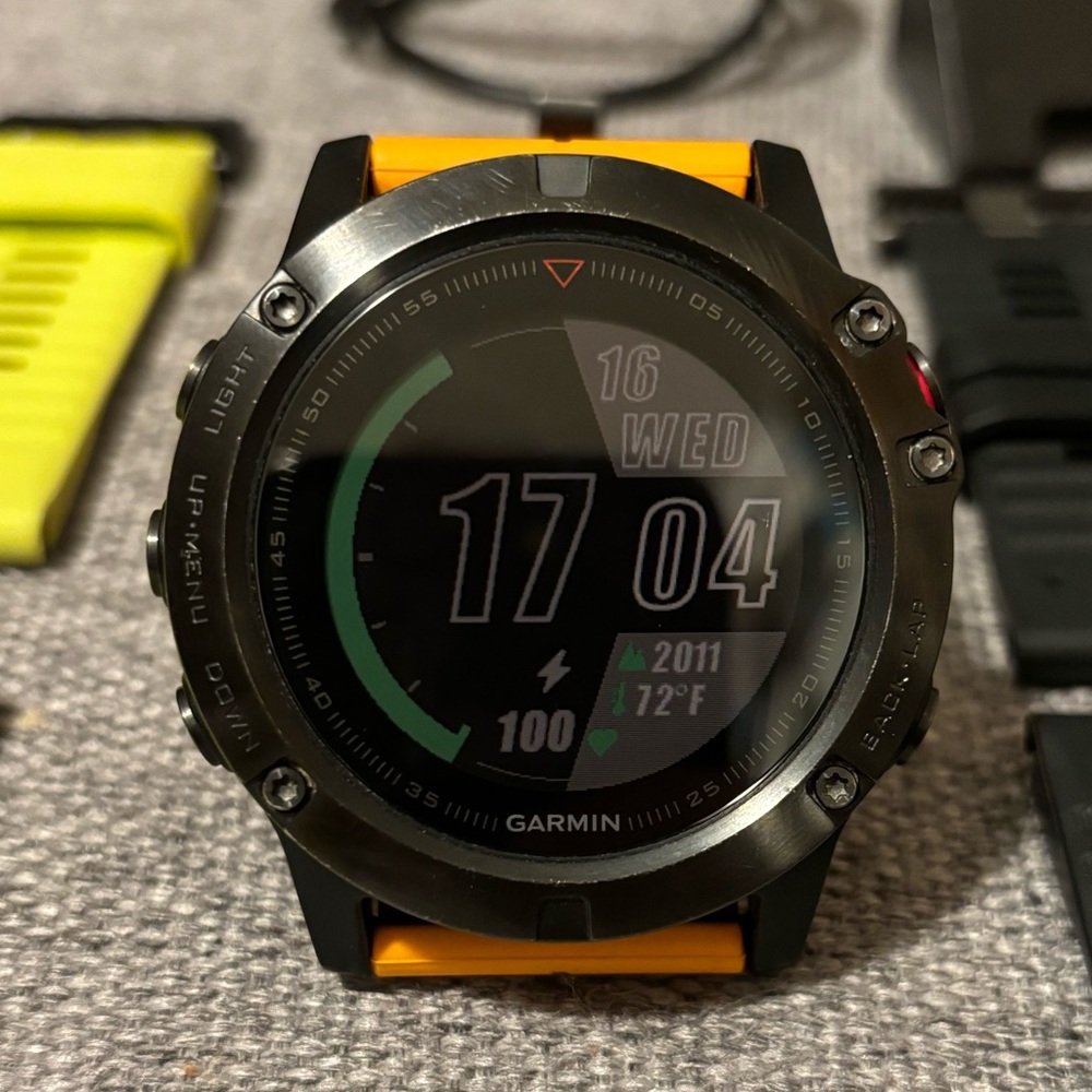 Garmin Fenix 5X Sapphire GPS Smart Watch with/ Extra Bands